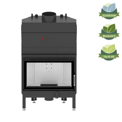Kominek z płaszczem wodnym prosty 16kW - Hitze ALAQS 68×43.S-D