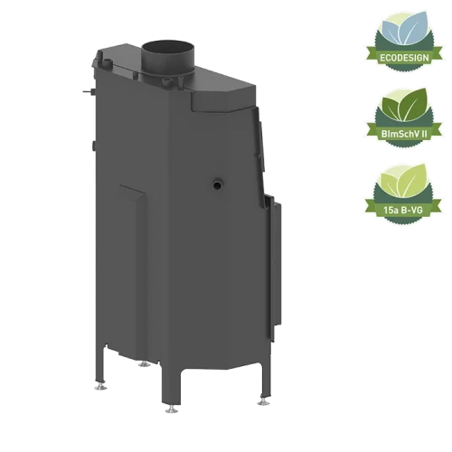 Kominek z płaszczem wodnym prosty 16kW - Hitze ALAQS 68×43.S-D