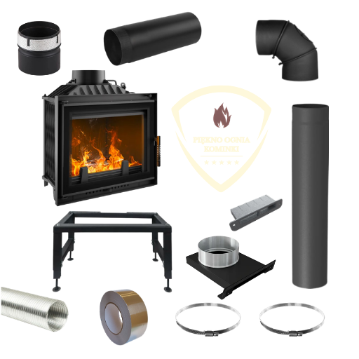 Kominek Kratki Antek DECO 10kW - zestaw