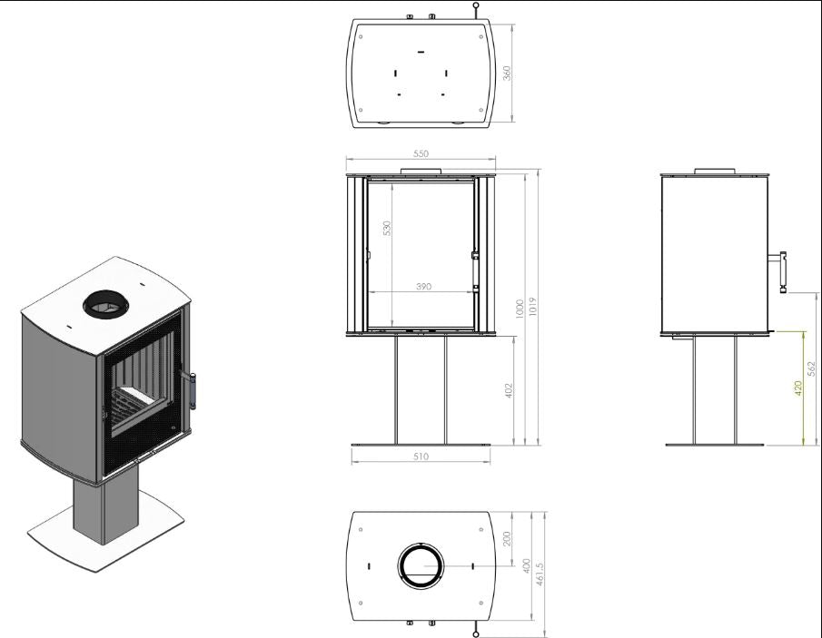 Piec wolnostojący HITZE CANE SF 6.5kW